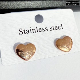 Сережки мед.сталь24К 10489 (1см.)